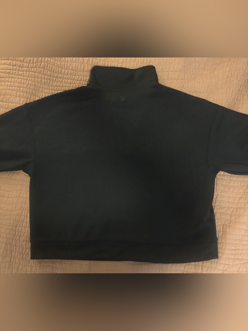 all in motion Airy Sleek Black Polo Pullover Sweatshirt - Picture 3 of 5